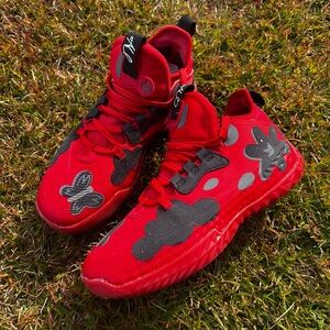 CLEAN Adidas size 8 Mens Harden Vol 5 Flower Patch Red shoes